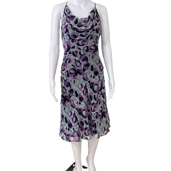 Laundry By Shelli Segal Dresses & Skirts - VTG. LAUNDRY Shelli Segal Fairy silk slip Dress Women's 6 purple artsy w pin